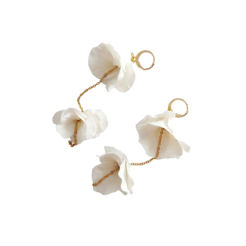 Chain Bloom Duo  - Artisan Couture  Küpe  | JAYA