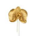Golden Orchid Cascade  - Artisan Couture  Broş  | JAYA