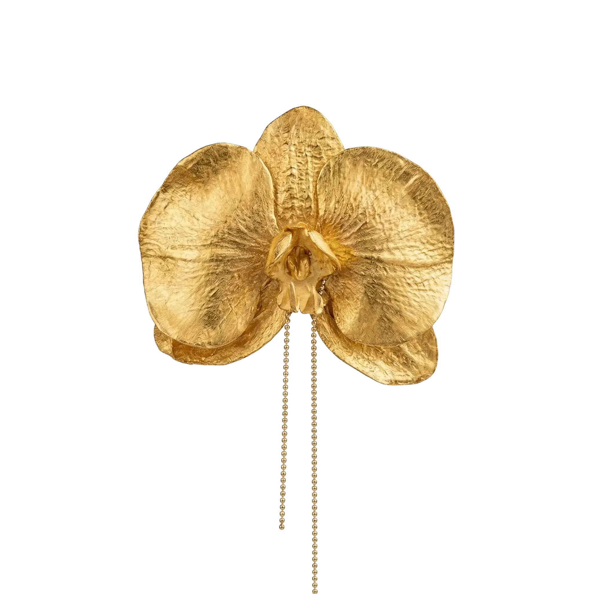 Golden Orchid Cascade  - Artisan Couture  Broş  | JAYA