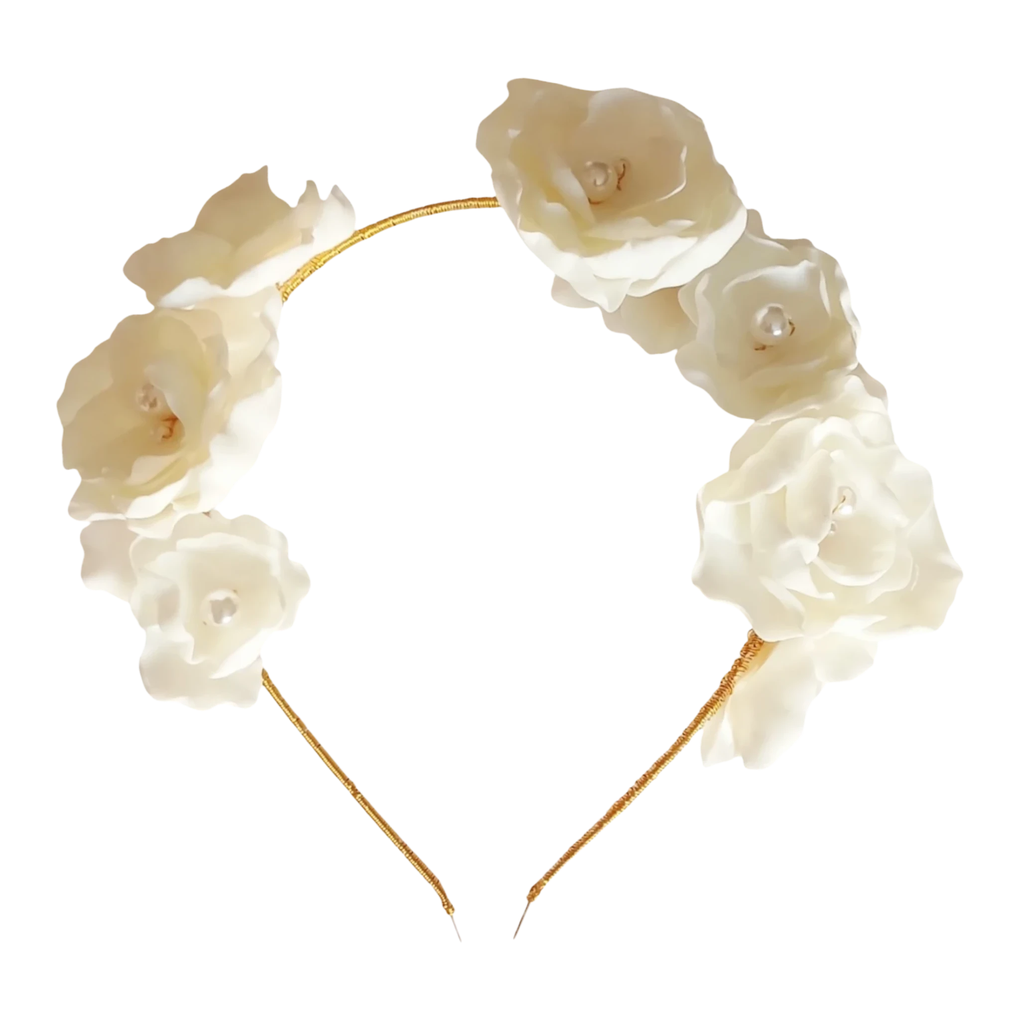 Pearlescent Floral Crown  - Artisan Couture  Taç  | JAYA