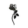 Silver Moonlight Rose Brooch  - Artisan Couture  Broş  | JAYA
