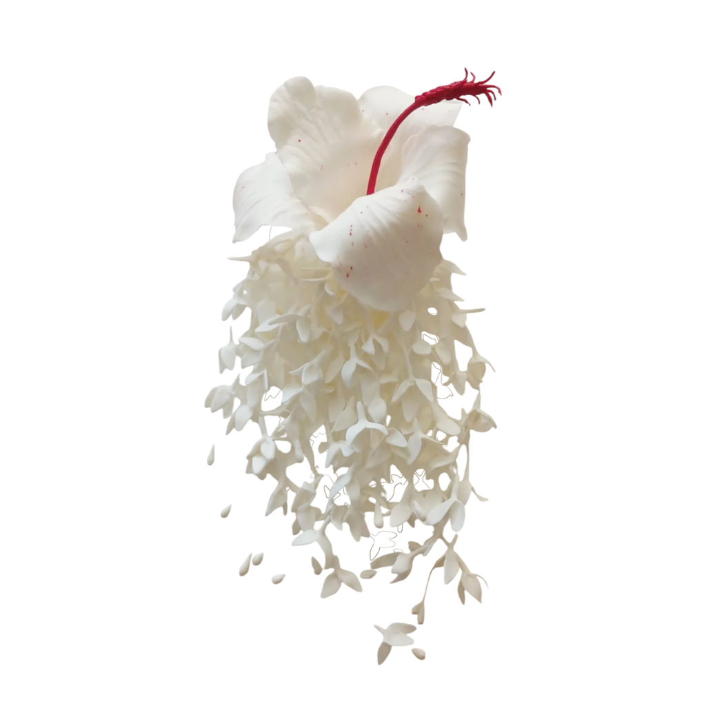 Cascading Hibiscus Couture Brooch  - Artisan Couture  Broş  | JAYA