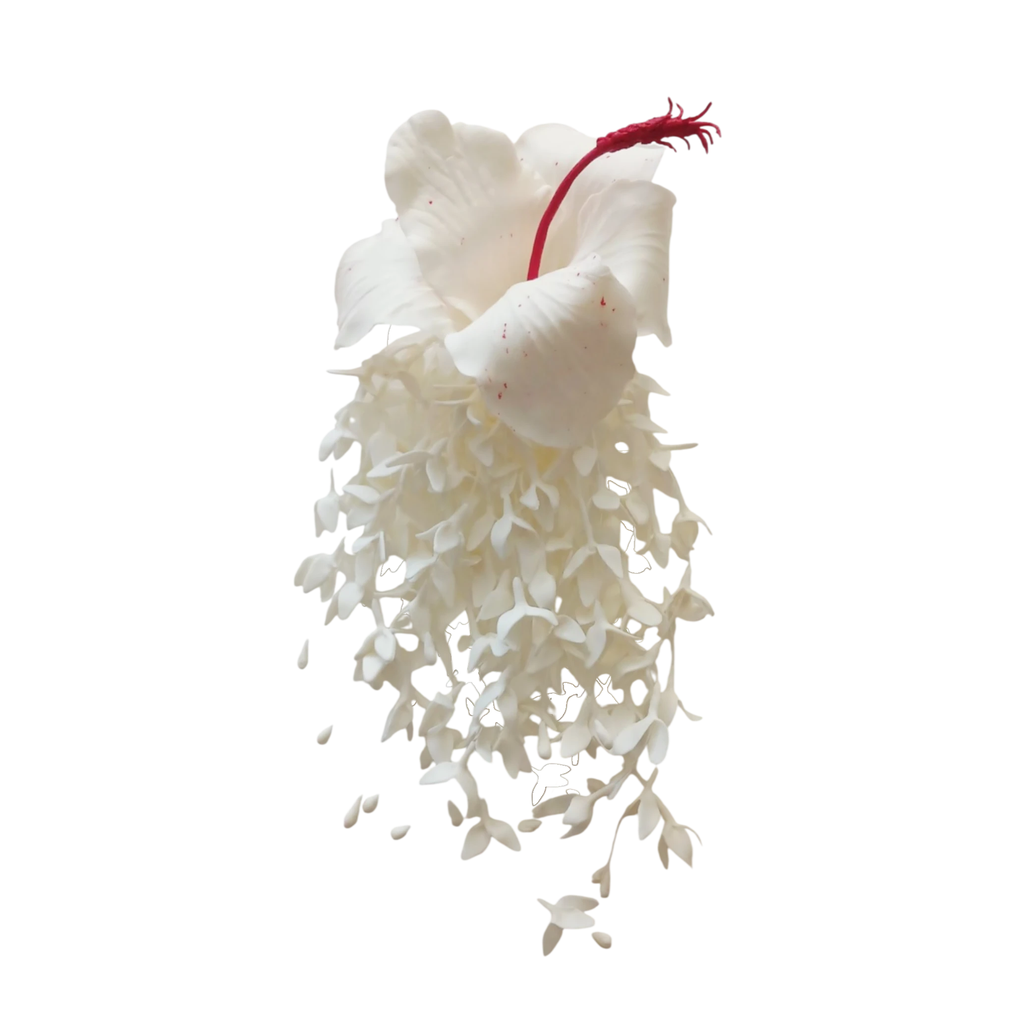 Cascading Hibiscus Couture Brooch  - Artisan Couture  Broş  | JAYA