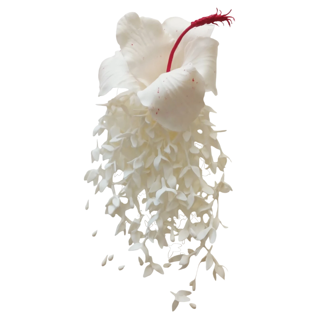 Cascading Hibiscus Couture Brooch  - Artisan Couture  Broş  | JAYA