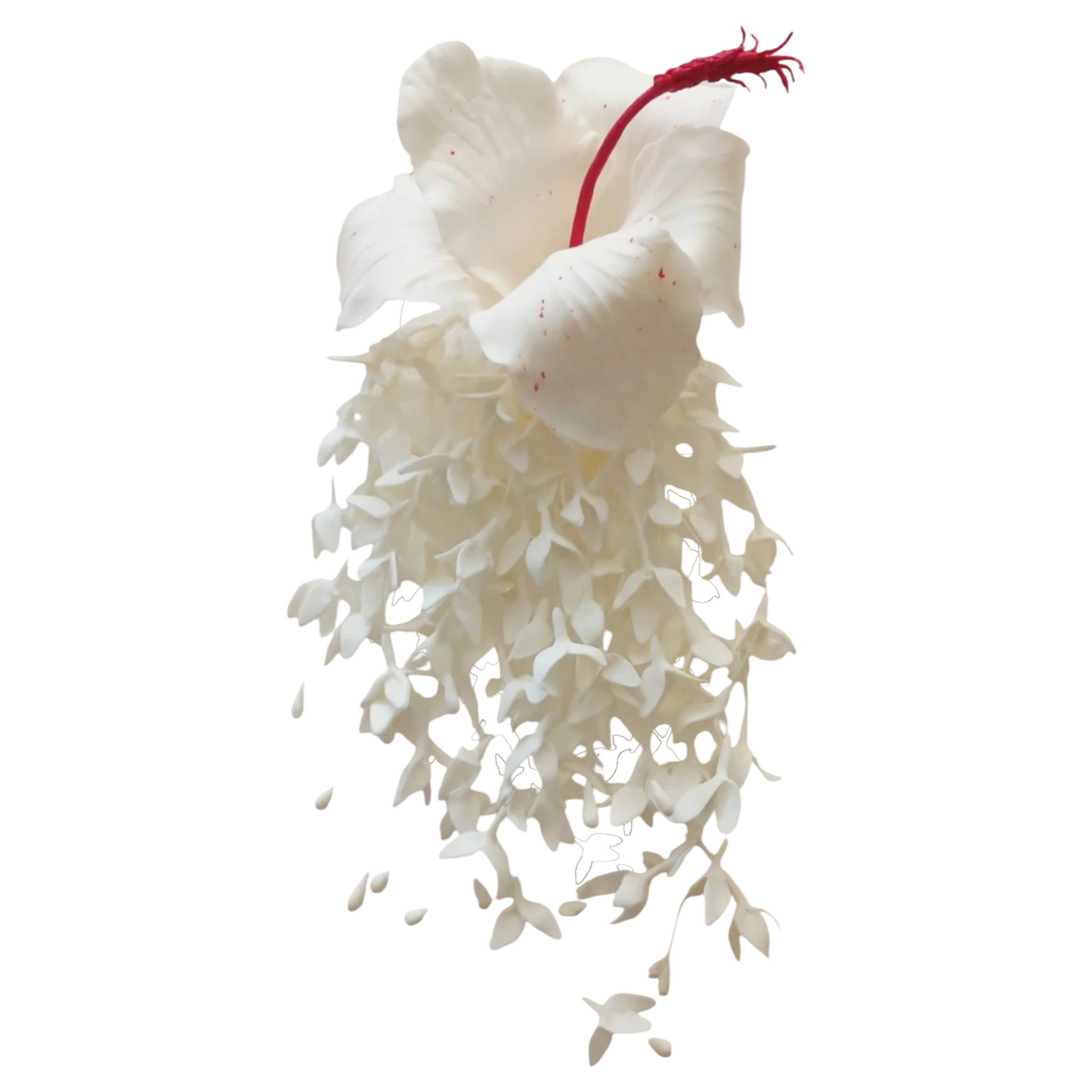 Cascading Hibiscus Couture Brooch  - Artisan Couture  Broş  | JAYA