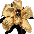 Golden Noir Orchid  - Artisan Couture  Broş  | JAYA