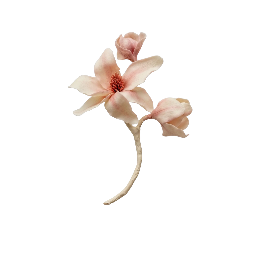 Blush Magnolia  - Artisan Couture  Broş  | JAYA