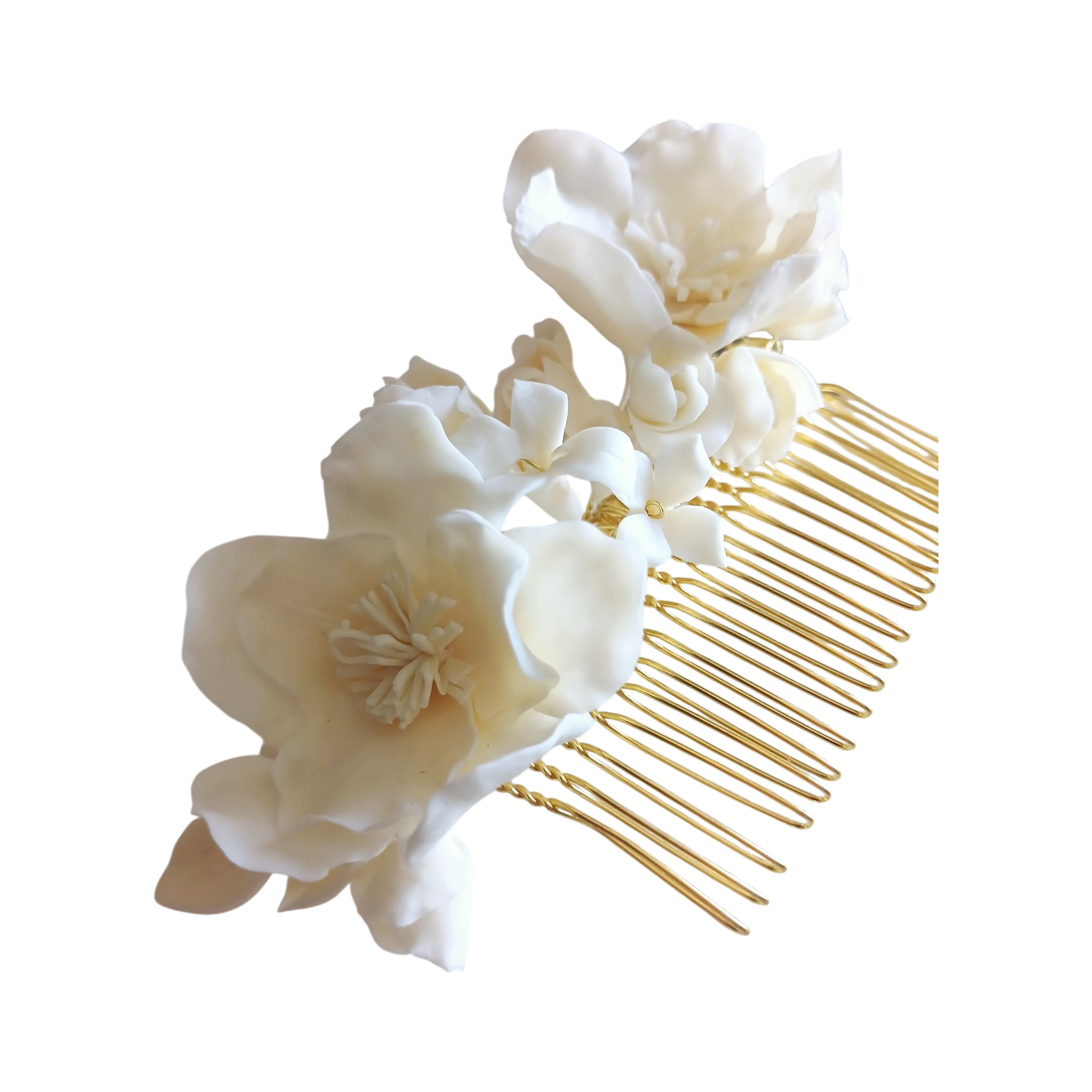 Ethereal Floral Spray Comb  - Artisan Couture  Toka  | JAYA