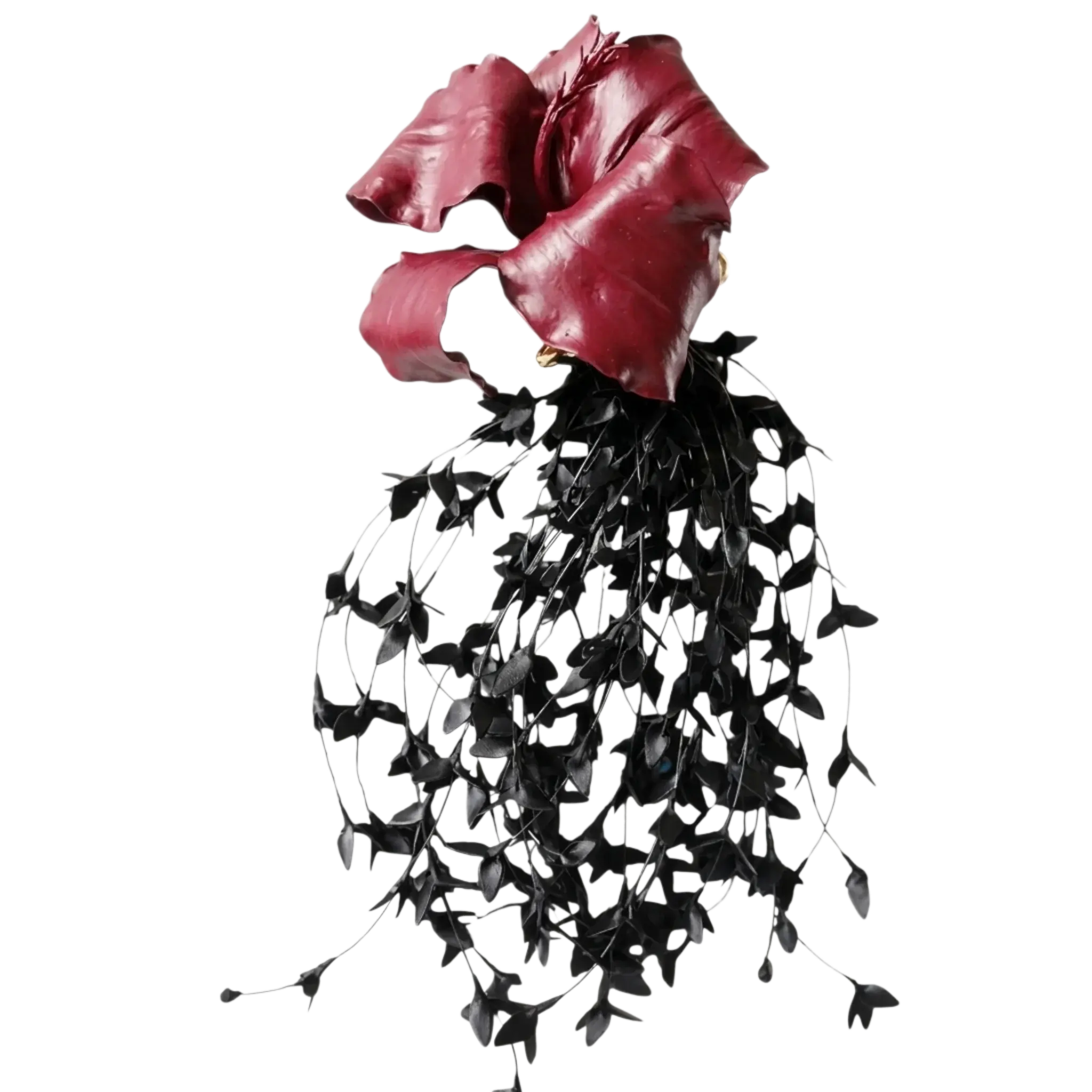Midnight Orchid Cascade  - Artisan Couture  Broş  | JAYA