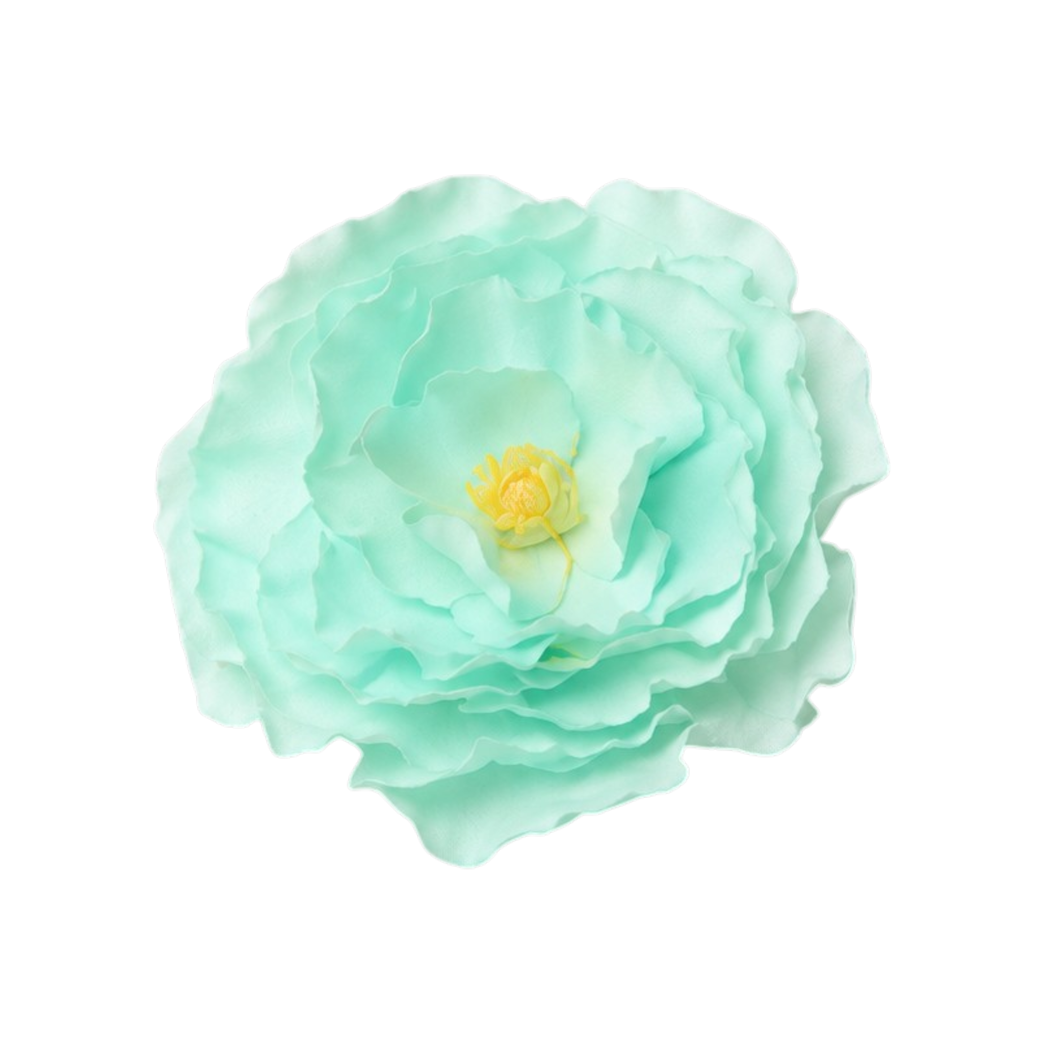Mint Peony Blossom Clip