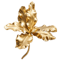 Gilded Orchid Couture – Altın Rengi El Yapımı Orkide Broş