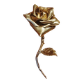Golden Rose Sculpture  - Artisan Couture  Broş  | JAYA